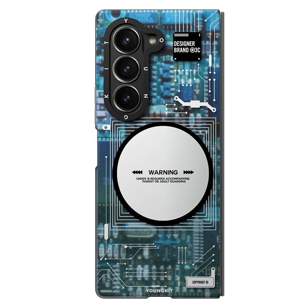 Samsung Galaxy Z Fold 6 Uyumlu Kılıf M-safe Şarj Özellikli Youngkit Technology Serisi Kapak