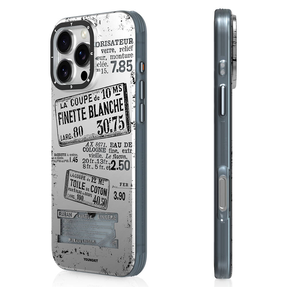 Apple iPhone 16 Pro Max Uyumlu Kılıf M-safe Şarj Özellikli Youngkit Literary Serisi Retro Magz Kapak