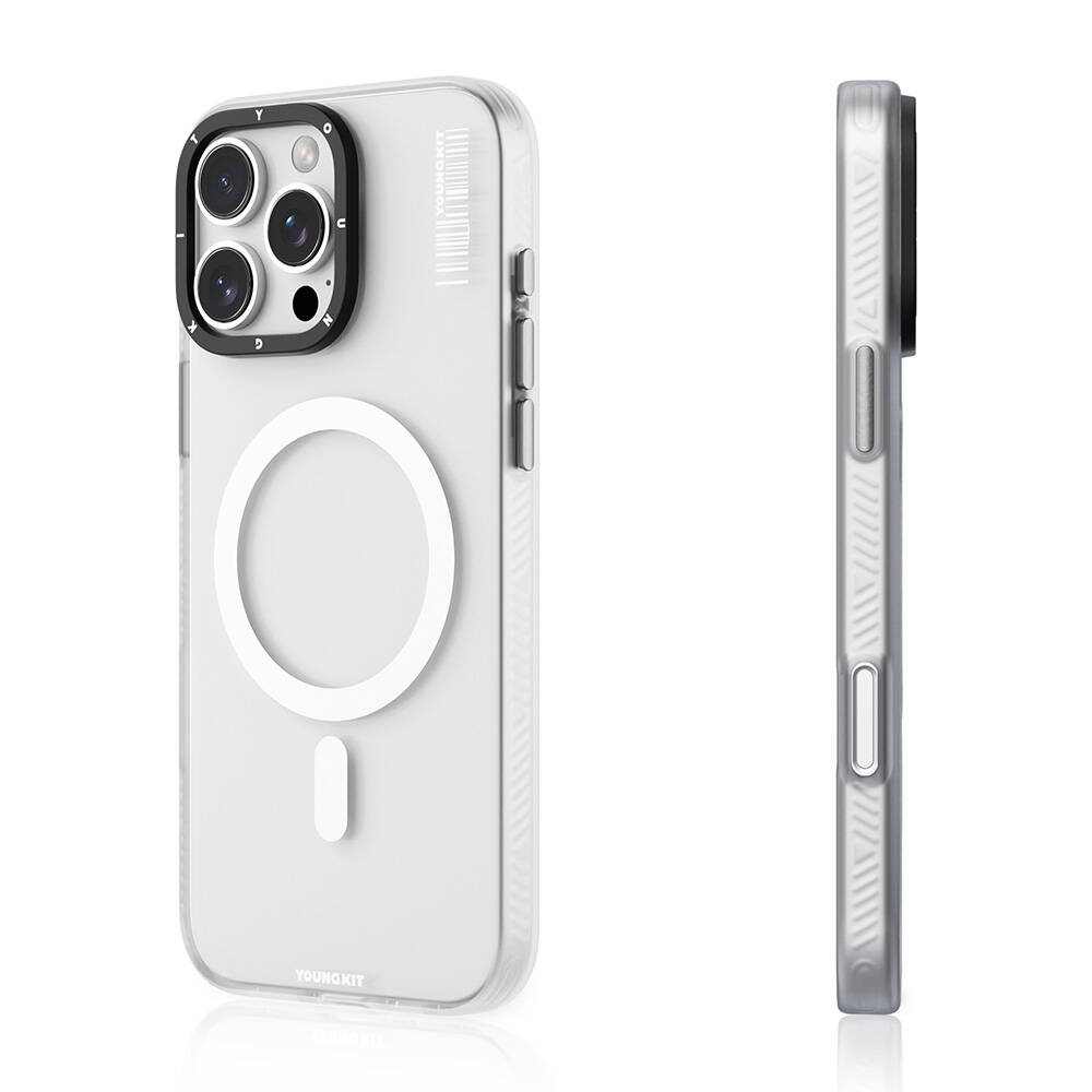 Apple iPhone 16 Pro Uyumlu Kılıf M-safe Şarj Özellikli Youngkit Hidden Sand Serisi Kapak