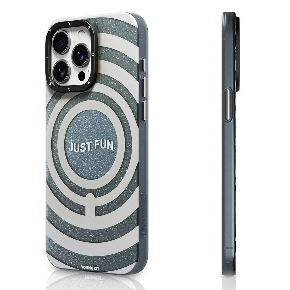 Apple iPhone 15 Pro Max Uyumlu Kılıf M-safe Şarj Özellikli Youngkit Star Dazzle Serisi Kapak