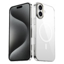 Apple iPhone 16 Uyumlu Kılıf M-safe Şarj Özellikli Şeffaf Cam Arka Yüzey Zore G-Glass Kapak