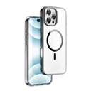 Apple iPhone 16 Pro Max Uyumlu Kılıf Wiwu MCC-101 iShield Pro Serisi M-safe Şarj Özellikli Crystal Sert PC Kapak