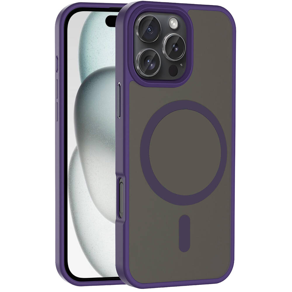 Apple iPhone 16 Pro Max Uyumlu Kılıf M-safe Şarj Özellikli Mat Arka Yüzey Zore Sio Kapak