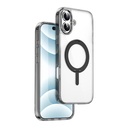 Apple iPhone 16 Uyumlu Kılıf Wiwu MCC-201 iShield Ultra Serisi M-safe Şarj Özellikli Standlı Crystal Sert PC Kapak