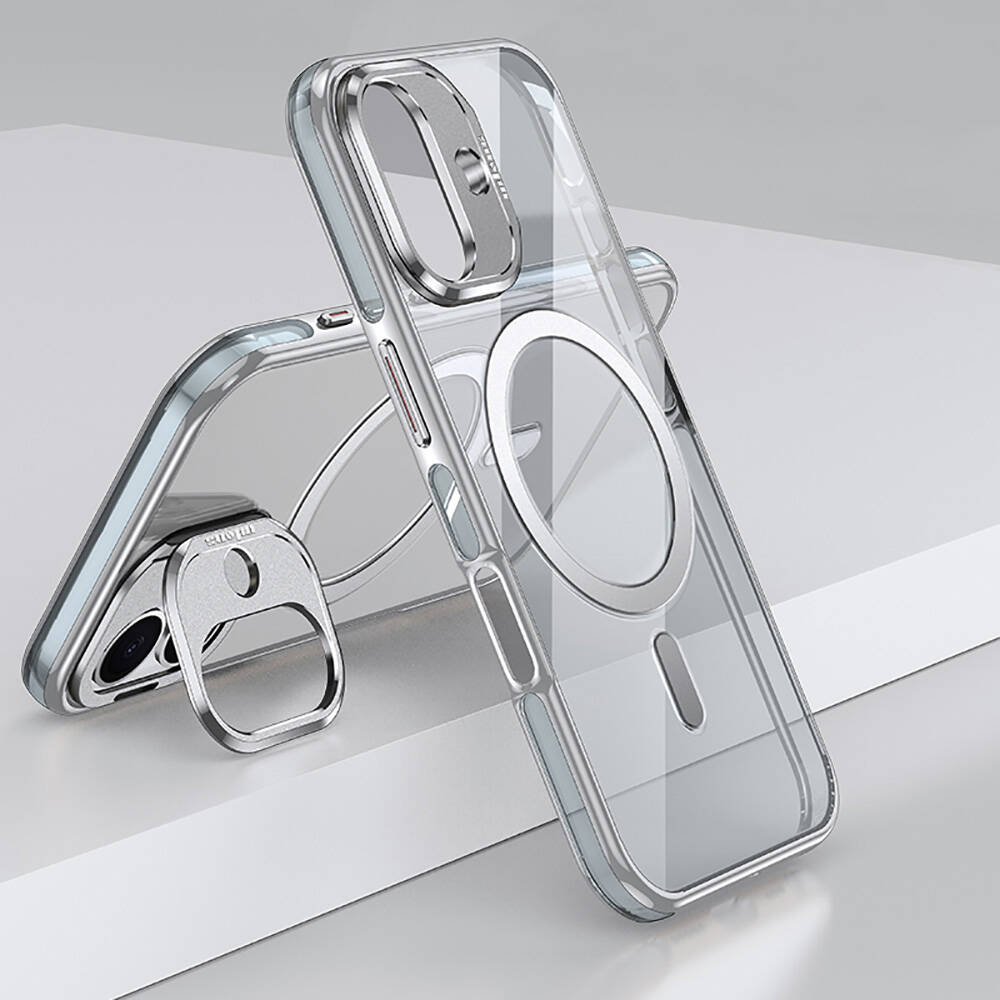 Apple iPhone 16 Uyumlu Kılıf M-safe Şarj Özellikli Wlons Standlı Efsane Kapak