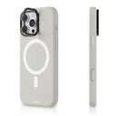 Apple iPhone 16 Pro Uyumlu Kılıf M-safe Şarj Özellikli Kamera Standlı Youngkit Bitty Cream Kapak