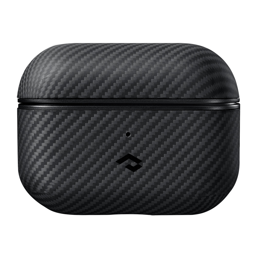 Apple Airpods Pro 2 Uyumlu Kılıf 600D Aramid Fiber Pitaka Classic Serisi Black-Grey Twill Kılıf