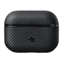 Apple Airpods Pro 2 Uyumlu Kılıf 600D Aramid Fiber Pitaka Classic Serisi Black-Grey Twill Kılıf