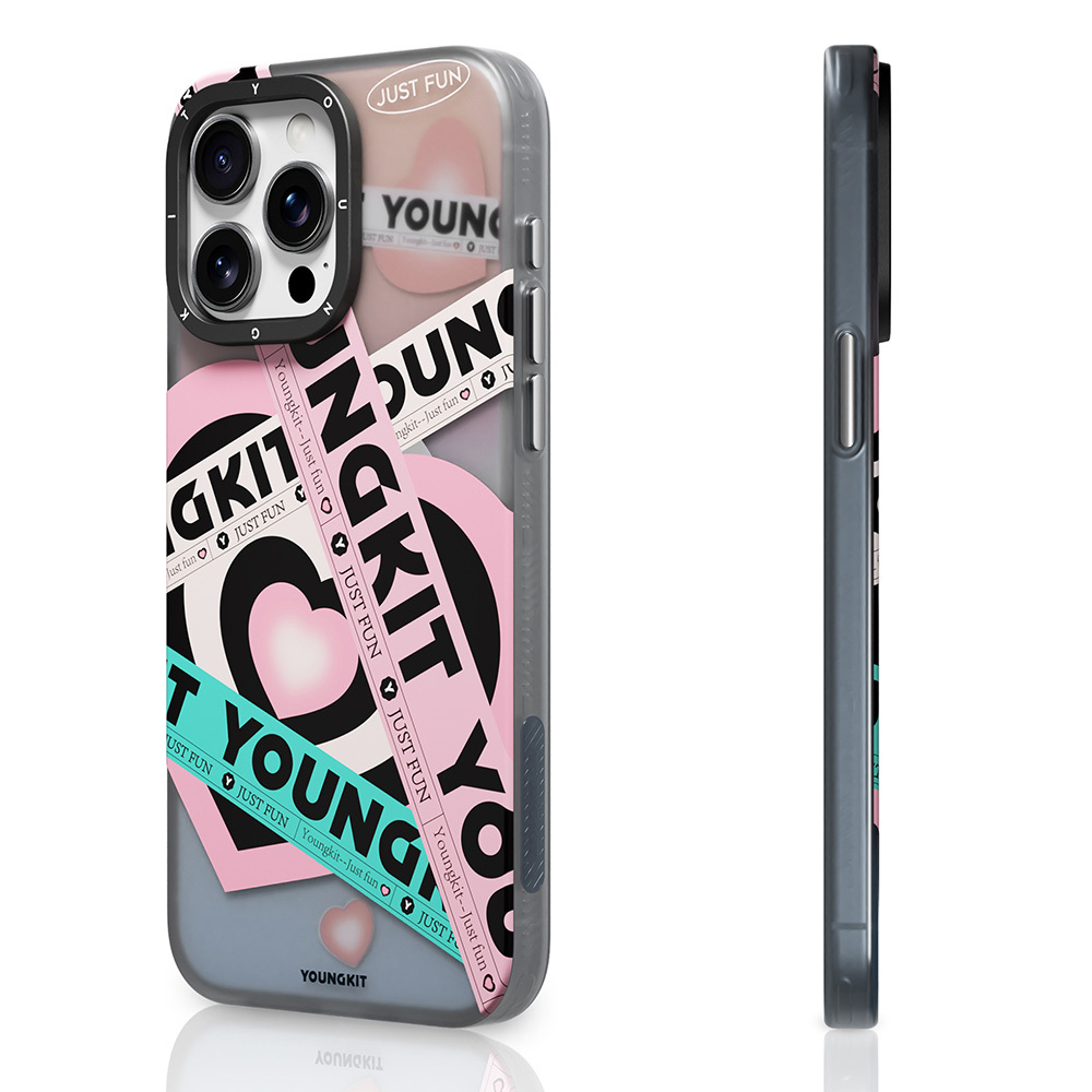 Apple iPhone 15 Pro Uyumlu Kılıf M-safe Şarj Özellikli Airbagli Çift Katmanlı Youngkit Flipped Serisi Kapak