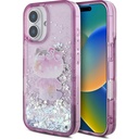 Apple iPhone 16 Uyumlu Kılıf Hello Kitty Orjinal Lisanslı Sıvılı Simli 50. Yıldönümü Partisi Kapak