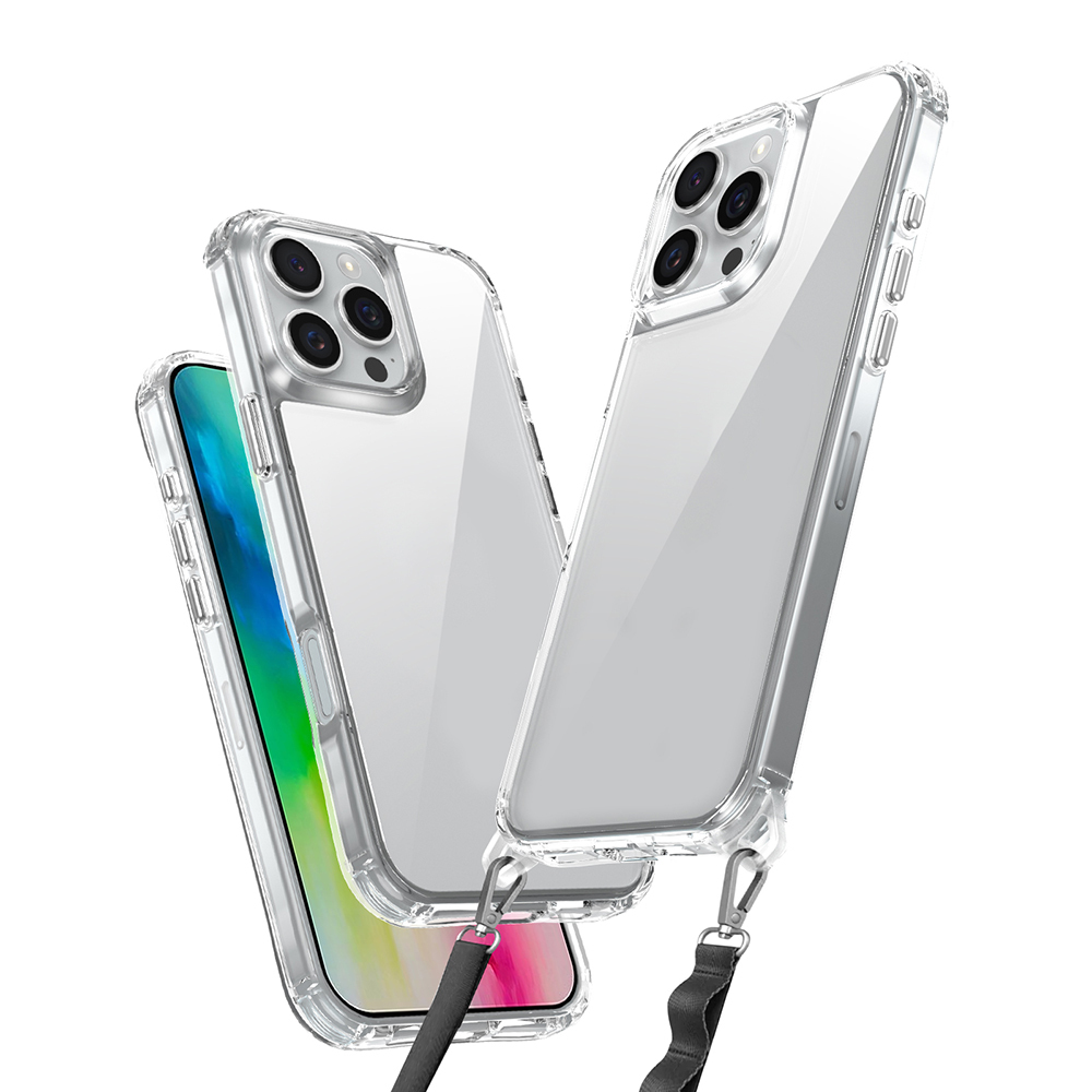 Apple iPhone 16 Pro Uyumlu Kılıf Airbagli Takılabilir Askı Aparatlı Zore Snap Silikon Kapak