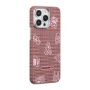 Apple iPhone 15 Pro Uyumlu Kılıf M-safe Şarj Özellikli Awa Tasarımlı 1500D Aramid Fiber Pitaka Ultra-Slim Classic Serisi Bonfire Kapak