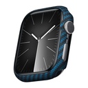 Apple Watch 7 45mm Uyumlu 600D Aramid Fiber Classic Serisi Black-Blue Twill Kasa Koruyucu Pitaka Air Case