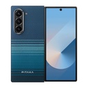 Samsung Galaxy Z Fold 6 Uyumlu Kılıf M-safe Şarj Özellikli Aramid Fiber Pitaka Tactile Woven Sunset-Moonrise Serisi Moonrise Kapak