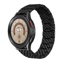Samsung Galaxy Watch 4 44mm Uyumlu Karbon Fiber Pitaka Modern Serisi Black-Grey Twill Kordon
