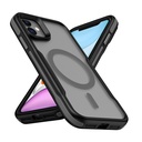 Apple iPhone 11 Uyumlu Kılıf M-safe Şarj Özellikli Renkli Kenar Airbag Şeritli Zore Lamer Kapak