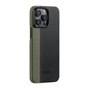 Apple iPhone 15 Pro Uyumlu Kılıf M-safe Şarj Özellikli 600D Aramid Fiber Pitaka Tactile Woven Orchestra Serisi Overture Kapak