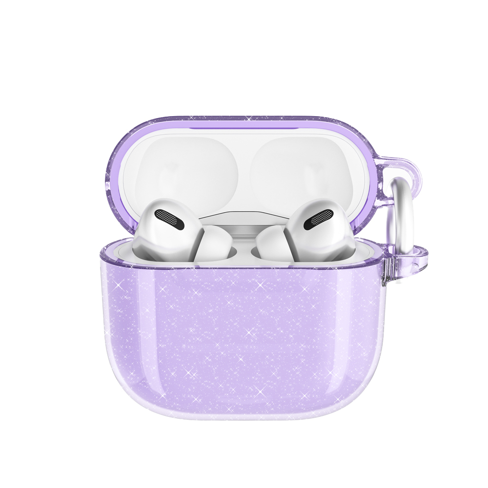 Apple Airpods 4 Uyumlu Zore Allstar Airbag 32 Parlayan Simli Saydam Renkli Kılıf
