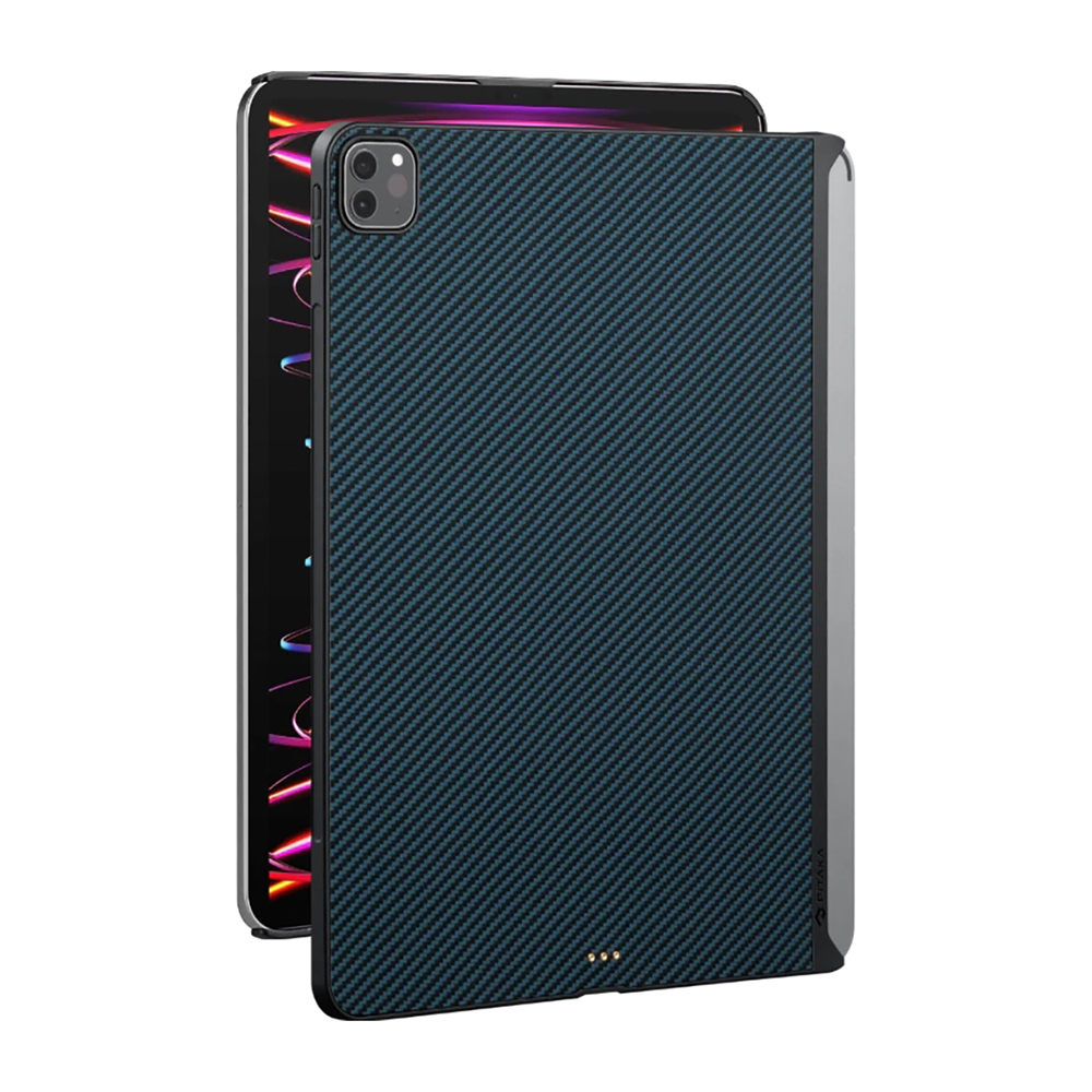 Apple iPad Pro 11 2021 Uyumlu (3.Nesil) Kılıf Aramid Fiber Pitaka Ultra-Slim Classic Serisi Tablet Kapak