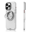 Apple iPhone 16 Pro Max Uyumlu Kılıf M-safe Şarj Özellikli 360° Standlı Basit Mat Deri Desenli Youngkit Tech Leather Serisi Kapak