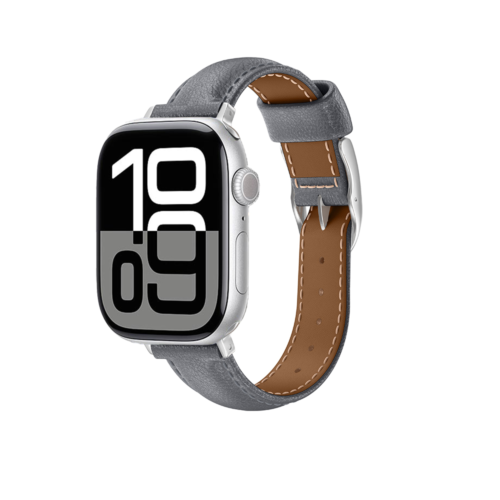 Apple Watch 10 46mm Uyumlu Amazingthing Glamour Class Deri Kordon