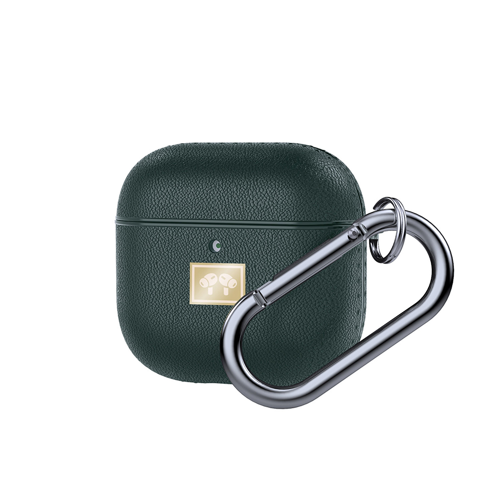 Apple Airpods 4 Uyumlu Kılıf Deri Görünümlü Askı Aparatlı Wlons Kılıf