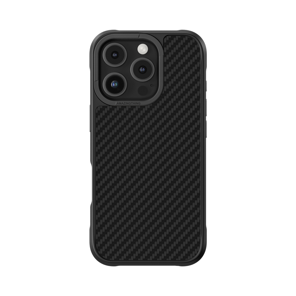 Apple iPhone 16 Pro Uyumlu Kılıf M-safe Şarj Özellikli 1500D Aramid Fiber Amazingthing Titan Max Serisi Kapak