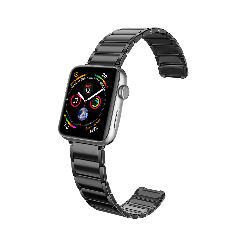 Apple Watch 10 46mm Uyumlu Raptic Classic Serisi Magnetik Metal Kordon
