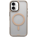 Apple iPhone 16 Uyumlu Kılıf M-safe Şarj Özellikli Cam Arka Yüzey TPU Youngkit Gemstone Serisi Kapak