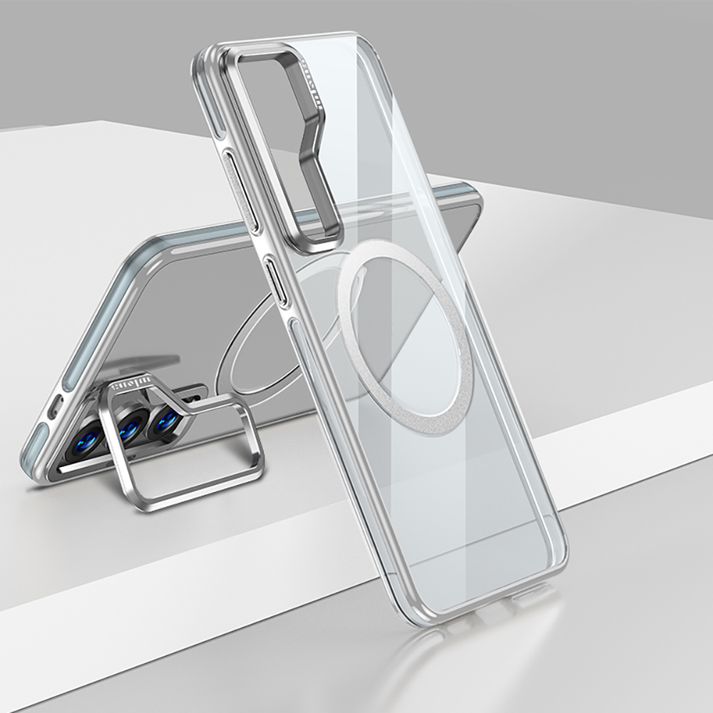 Samsung Galaxy S25 Uyumlu Kılıf M-safe Şarj Özellikli Wlons Standlı Efsane Kapak