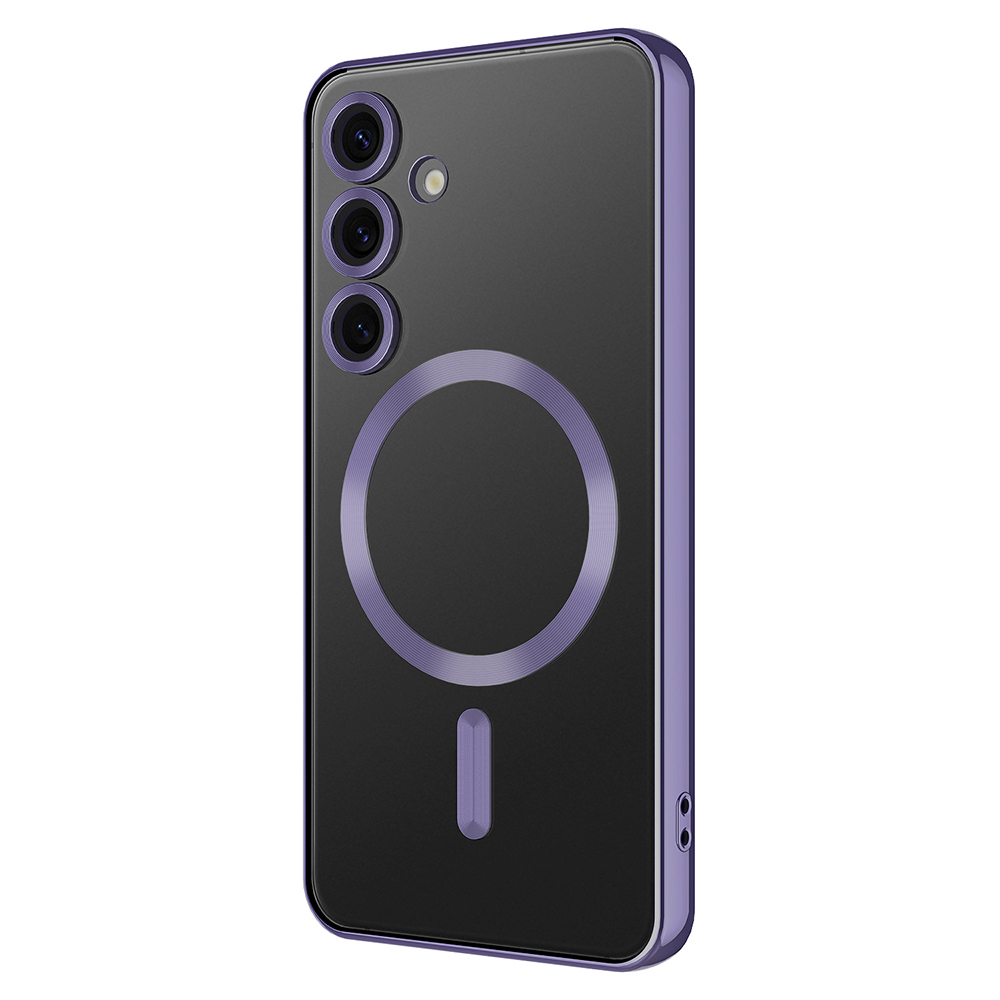 Samsung Galaxy S24 FE Uyumlu Kılıf Kamera Korumalı M-safe Wireless Şarj Özellikli Zore Demre Kapak