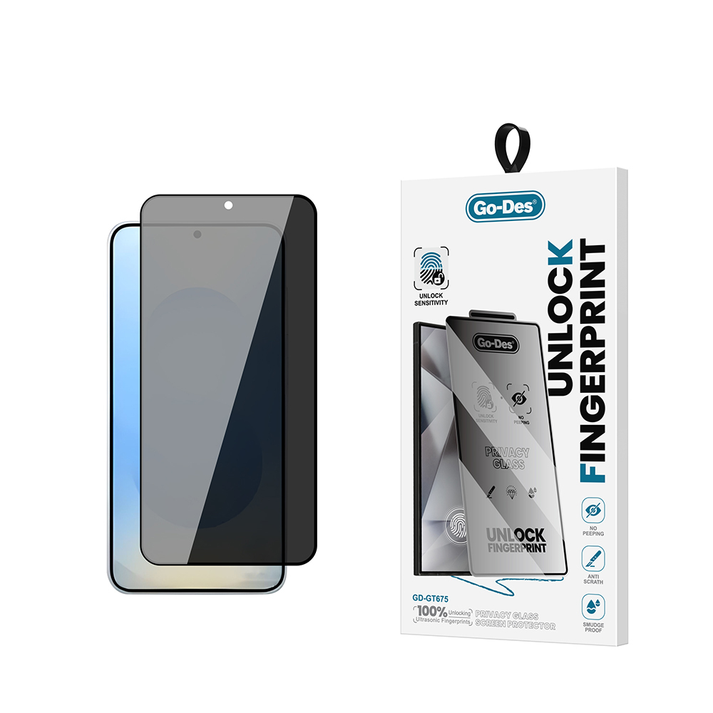 Samsung Galaxy S25 Plus Uyumlu Go Des GD-001 Parmak İzi Bırakmayan Privacy 9H Temperli HD Cam Hayalet Ekran Koruyucu