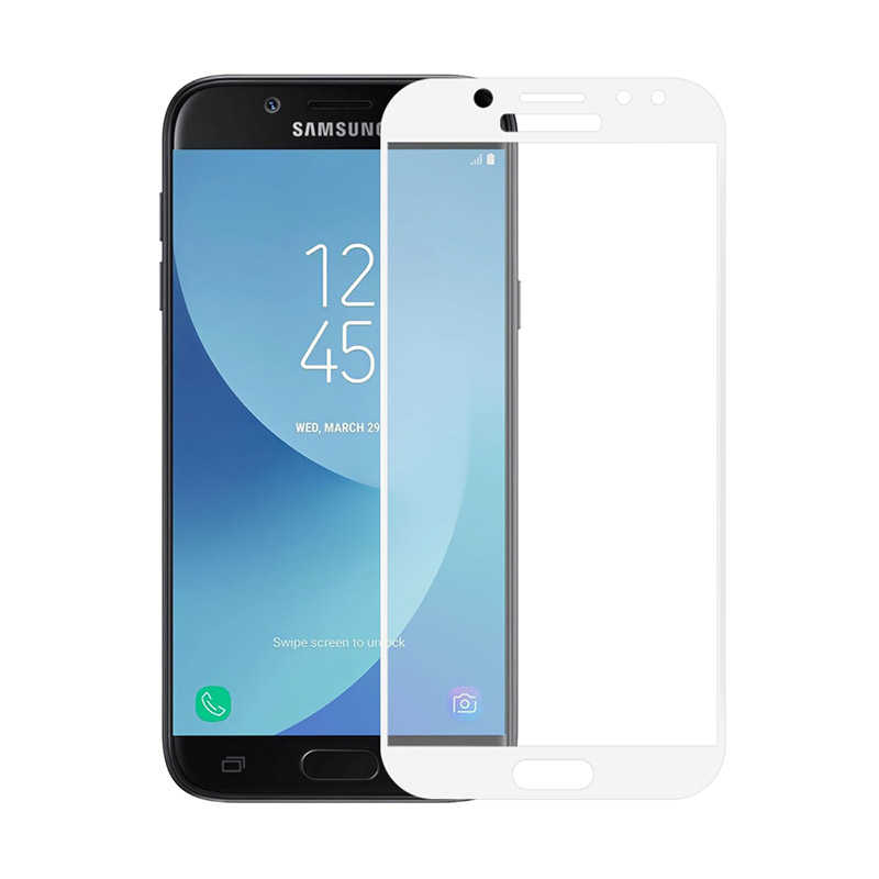 Samsung Galaxy J3 Pro Uyumlu Zore Kenarları Kırılmaya Dayanıklı Cam Ekran Koruyucu