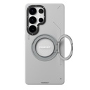 Samsung Galaxy S25 Ultra Uyumlu Kılıf M-safe Şarj Özellikli 360° Standlı Basit Mat Deri Desenli Youngkit Tech Leather Serisi Kapak