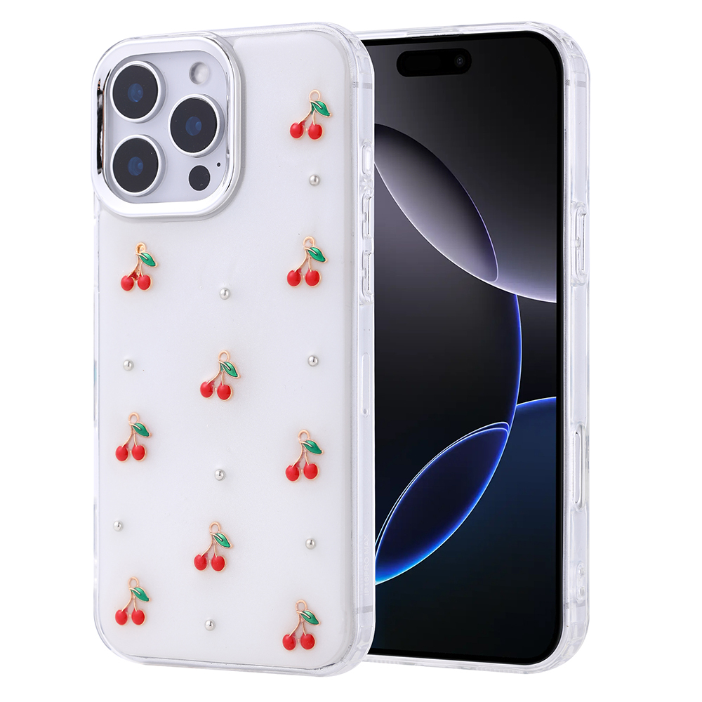 Apple iPhone 16 Pro Max Uyumlu Kılıf Airbag Tasarımlı Simli Şeffaf Zore Kutup Kapak