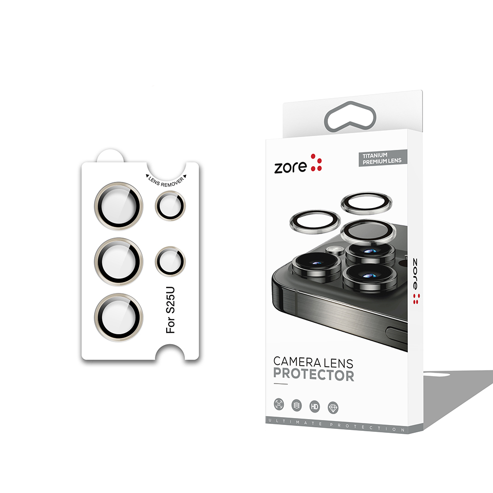 Samsung Galaxy S25 Ultra Uyumlu Zore CL-12 Premium Safir Parmak İzi Bırakmayan Anti-Reflective Kamera Lens Koruyucu