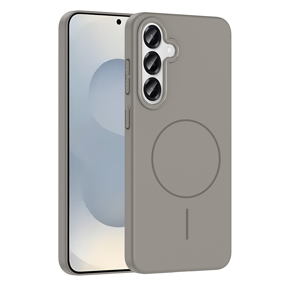 Samsung Galaxy S25 Plus Uyumlu Kılıf M-safe Şarj Özellikli Zore Ruby Sert Kapak