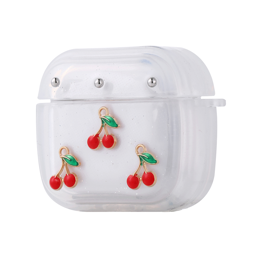 Apple Airpods 4 Uyumlu Zore Airbag 44 Airbag Tasarımlı Simli Şeffaf Kutup Kılıf