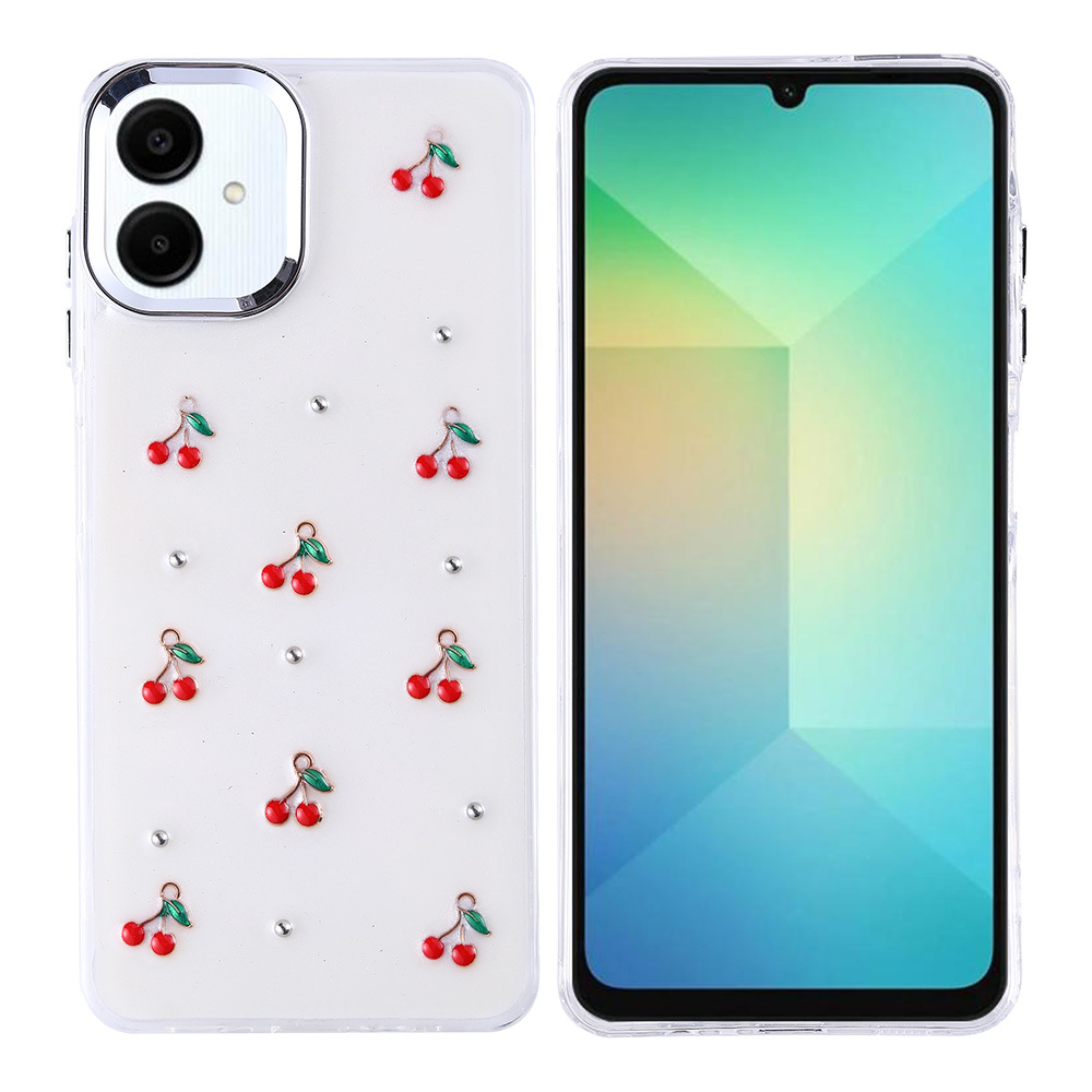 Samsung Galaxy A06 Uyumlu Kılıf Airbag Tasarımlı Simli Şeffaf Zore Kutup Kapak