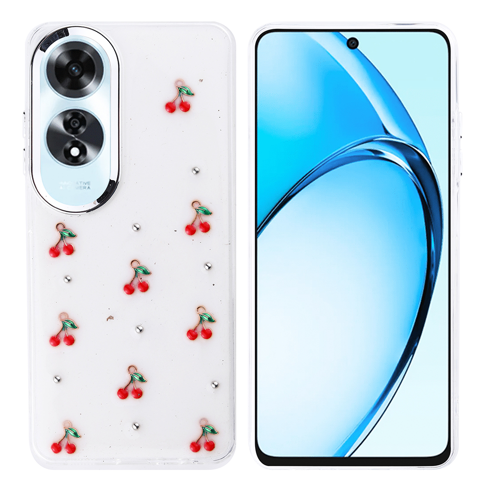 Oppo A60 Uyumlu Kılıf Airbag Tasarımlı Simli Şeffaf Zore Kutup Kapak