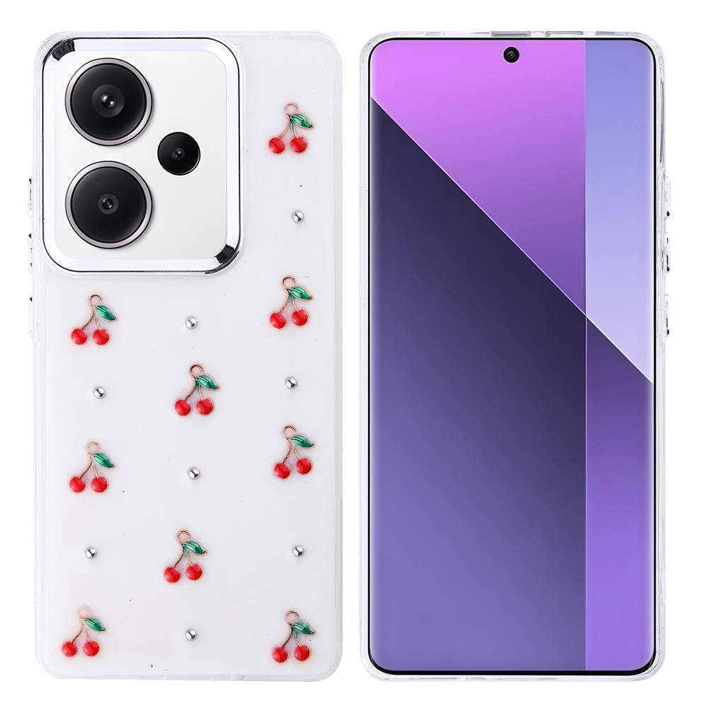 Xiaomi Redmi Note 13 Pro Plus 5G Uyumlu Kılıf Airbag Tasarımlı Simli Şeffaf Zore Kutup Kapak