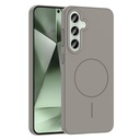 Samsung Galaxy S24 FE Uyumlu Kılıf M-safe Şarj Özellikli Zore Ruby Sert Kapak