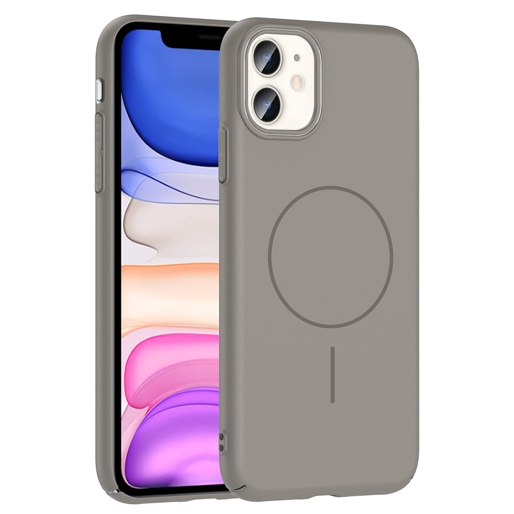 Apple iPhone 11 Uyumlu Kılıf M-safe Şarj Özellikli Zore Ruby Sert Kapak