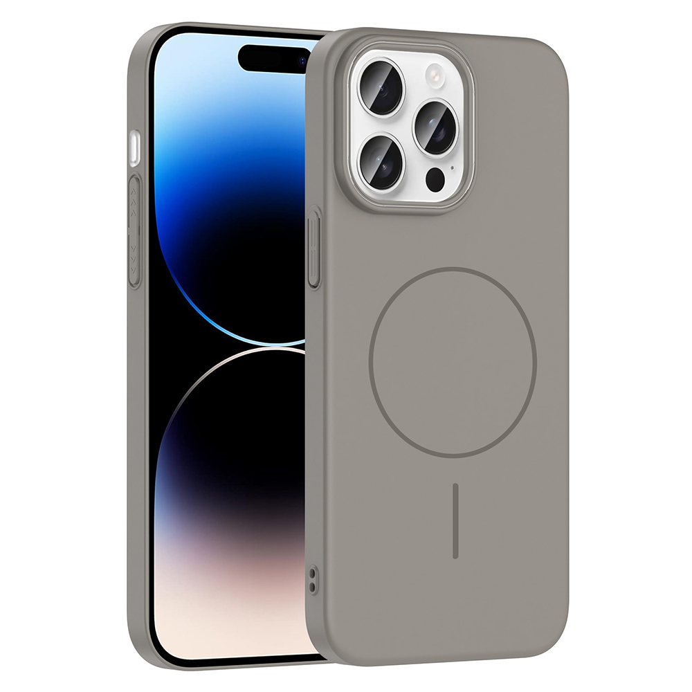 Apple iPhone 14 Pro Max Uyumlu Kılıf M-safe Şarj Özellikli Zore Ruby Sert Kapak