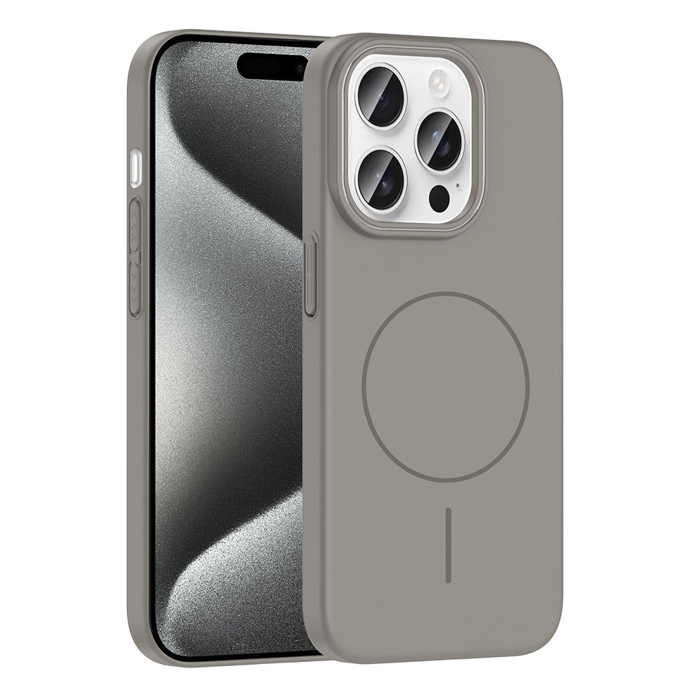 Apple iPhone 15 Pro Max Uyumlu Kılıf M-safe Şarj Özellikli Zore Ruby Sert Kapak