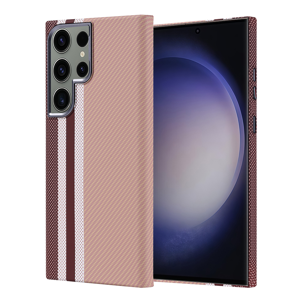 Samsung Galaxy S23 Ultra Uyumlu Kılıf M-safe Şarj Özellikli Karbon Fiber Görünümlü Zore Nekst Kapak