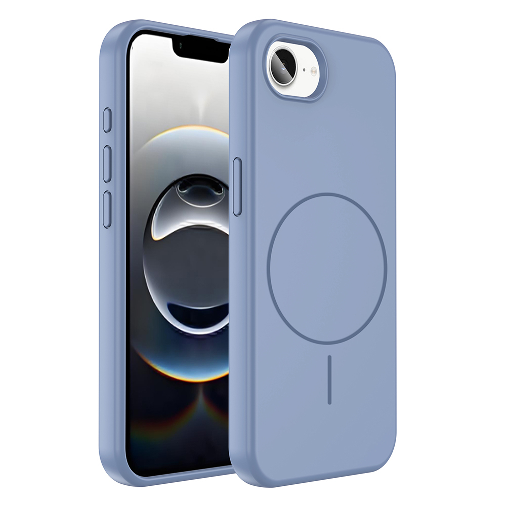 Apple iPhone 16E Uyumlu Kılıf M-safe Şarj Özellikli Sıvı Teknolojili Silinebilir Sert Zore Kivi Kapak