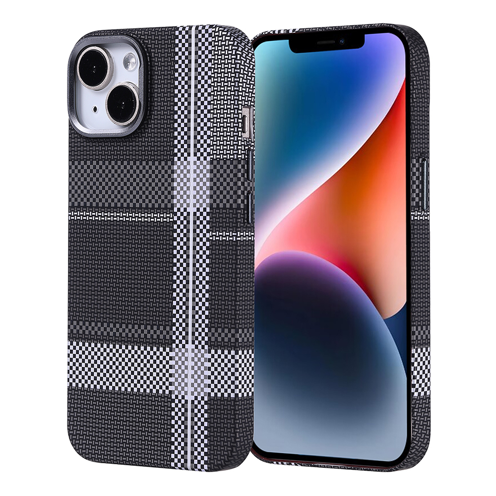 Apple iPhone 14 Uyumlu Kılıf M-safe Şarj Özellikli Karbon Fiber Görünümlü Zore Nekst Kapak