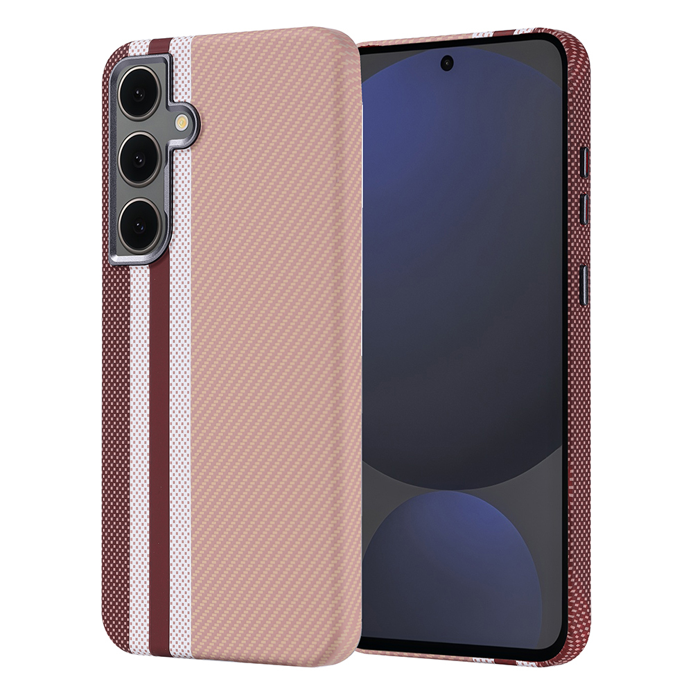 Samsung Galaxy S24 FE Uyumlu Kılıf M-safe Şarj Özellikli Karbon Fiber Görünümlü Zore Nekst Kapak