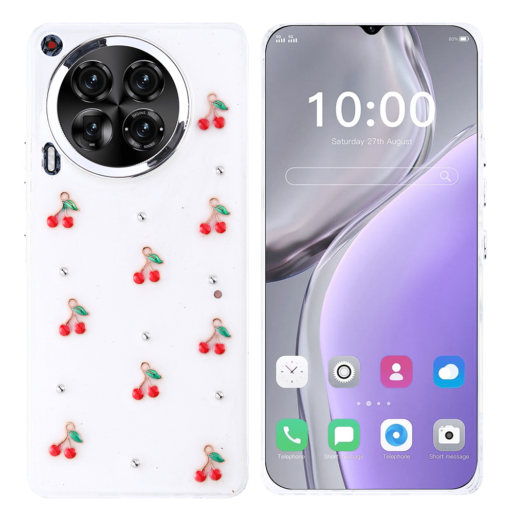 Tecno Camon 30 4G Uyumlu Kılıf Airbag Tasarımlı Simli Şeffaf Zore Kutup Kapak